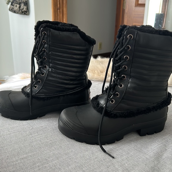 Black hunter Sherpa lined boots - Picture 2 of 11